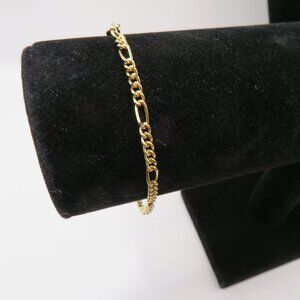 Gold Plated Figaro Link Bracelet